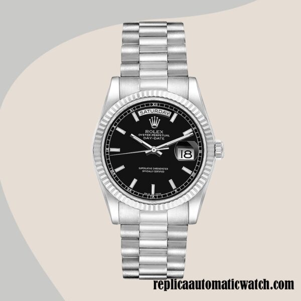 replica automatic Rolex Day-Date Men's 118239 Rolex Calibre 2836/2813 Silver-tone - Image 5