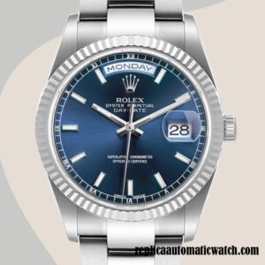 replica automatic Rolex Day-Date Men's Rolex Calibre 2836/2813 118239 Blue Dial 12mm