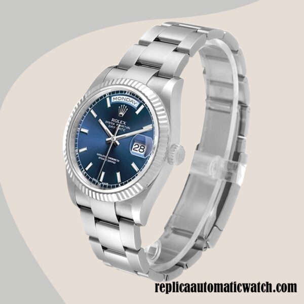 replica automatic Rolex Day-Date Men's Rolex Calibre 2836/2813 118239 Blue Dial 12mm - Image 3