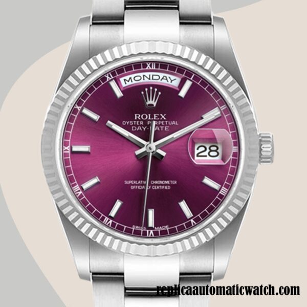 replica automatic Rolex Day-Date Rolex Calibre 2836/2813 m118239-0304 Men's Automatic Cherry Dial