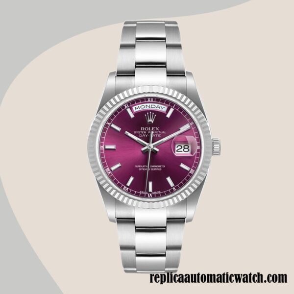 replica automatic Rolex Day-Date Rolex Calibre 2836/2813 m118239-0304 Men's Automatic Cherry Dial - Image 2