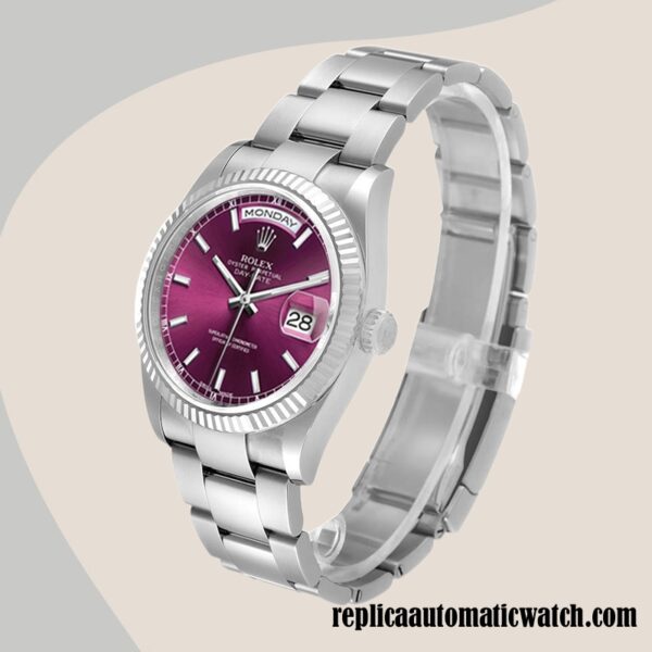 replica automatic Rolex Day-Date Rolex Calibre 2836/2813 m118239-0304 Men's Automatic Cherry Dial - Image 3
