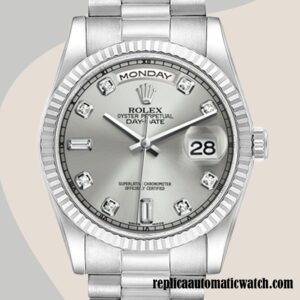 replica automatic Rolex Day-Date Men's Rolex Calibre 2836/2813 118239 Silver-tone 12mm