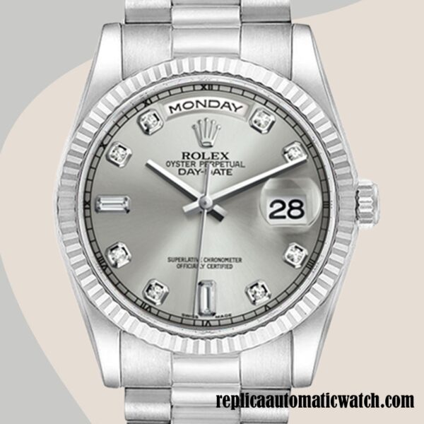 replica automatic Rolex Day-Date Men's Rolex Calibre 2836/2813 118239 Silver-tone 12mm