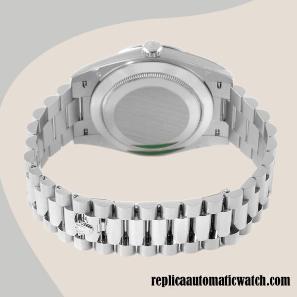 replica automatic Rolex Day-Date 118346 Men's Rolex Calibre 2836/2813 Black Dial - Image 4