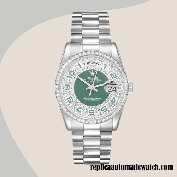 replica automatic Rolex Day-Date 118346 Men's Rolex Calibre 2836/2813 12mm Hands - Image 2