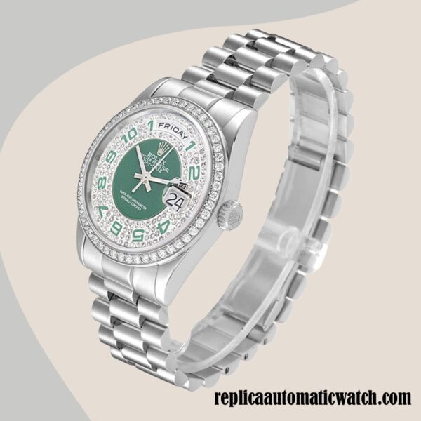 replica automatic Rolex Day-Date 118346 Men's Rolex Calibre 2836/2813 12mm Hands - Image 3