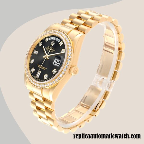 replica automatic Rolex Day-Date m118348-0096 Men's Rolex Calibre 2836/2813 Gold-tone - Image 3
