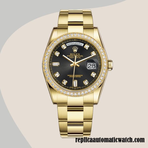 replica automatic Rolex Day-Date m118348-0096 Men's Rolex Calibre 2836/2813 Gold-tone - Image 5