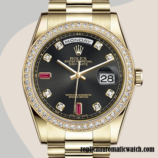 replica automatic Rolex Day-Date Rolex Calibre 2836/2813 m118348-0209 Men's Automatic