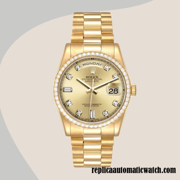 replica automatic Rolex Day-Date Rolex Calibre 2836/2813 m118348-0042 Men's 12mm Automatic - Image 2