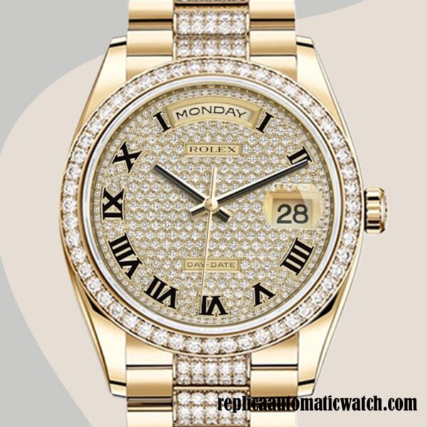 replica automatic Rolex Day-Date Men's m118348-0013 Rolex Calibre 2836 12mm