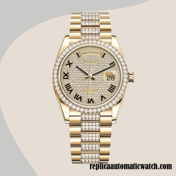 replica automatic Rolex Day-Date Men's m118348-0013 Rolex Calibre 2836 12mm - Image 2