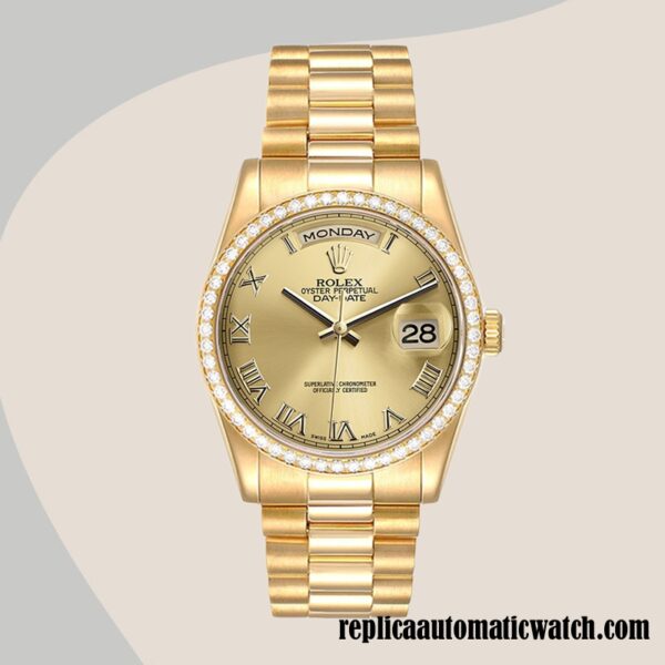 replica automatic Rolex Day-Date Men's 118348-0147 Rolex Calibre 2836/2813 - Image 2