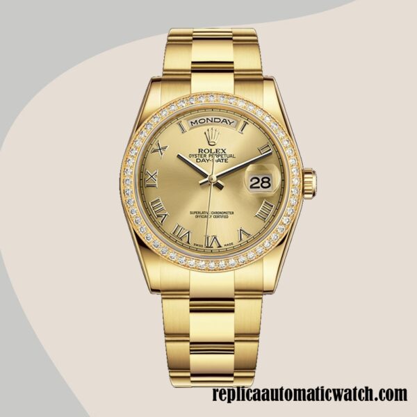 replica automatic Rolex Day-Date Men's 118348-0147 Rolex Calibre 2836/2813 - Image 5