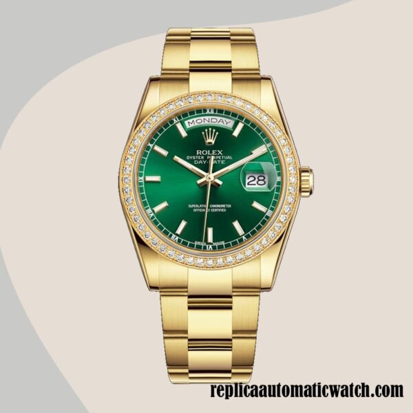 replica automatic Rolex Day-Date m118348-0225 Men's Rolex Calibre 2836/2813 Gold-tone - Image 5