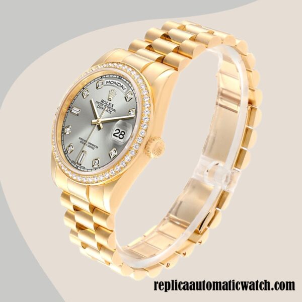 replica automatic Rolex Day-Date m118348-0077 Men's Rolex Calibre 2836/2813 Automatic Grey Dial - Image 3