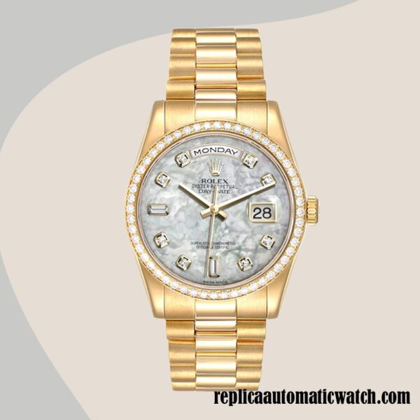 replica automatic Rolex Day-Date Rolex Calibre 2836/2813 Men's m118348-0100 12mm - Image 2