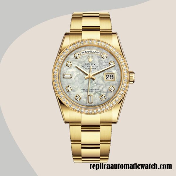 replica automatic Rolex Day-Date Rolex Calibre 2836/2813 Men's m118348-0100 12mm - Image 5