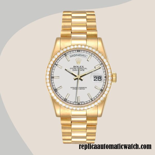 replica automatic Rolex Day-Date Rolex Calibre 2836/2813 m118348-0098 Men's Automatic 12mm - Image 2