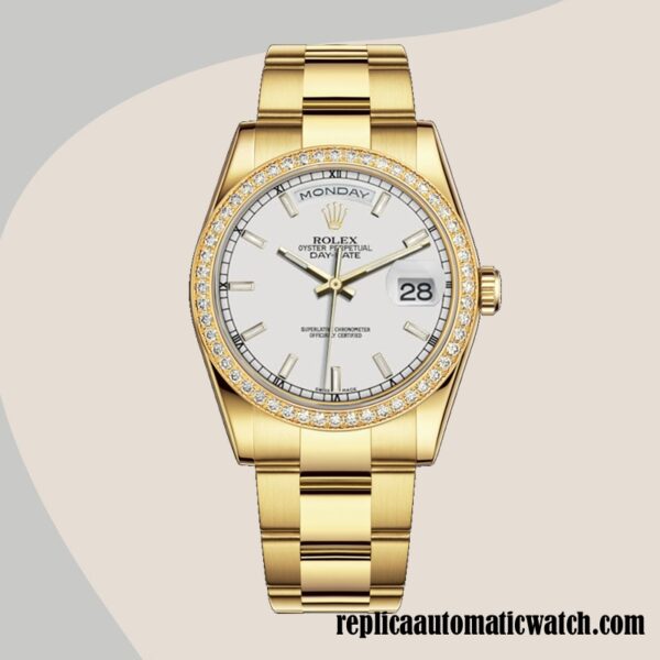 replica automatic Rolex Day-Date Rolex Calibre 2836/2813 m118348-0098 Men's Automatic 12mm - Image 5