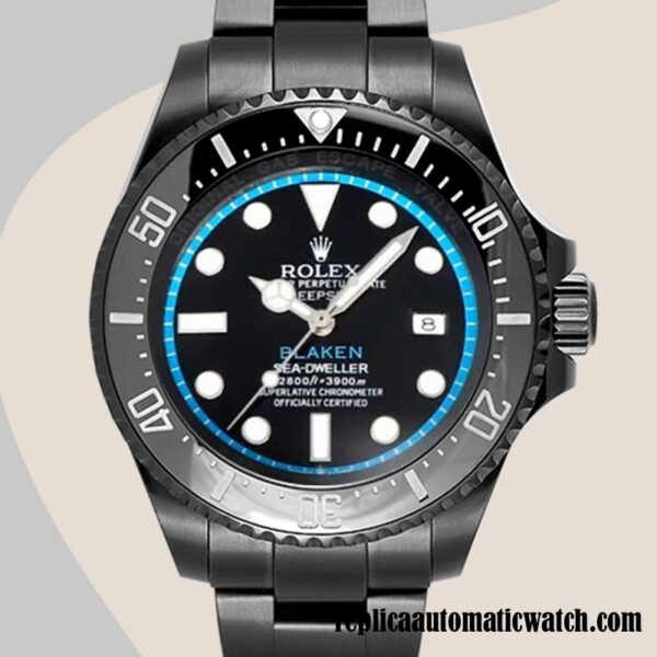 replica automatic Rolex Deepsea Rolex Calibre 2836 Men's 126660 Black Dial Hands and Markers