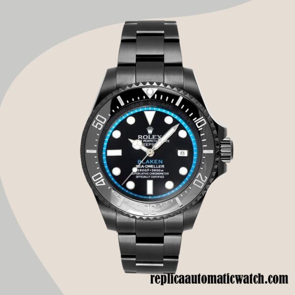 replica automatic Rolex Deepsea Rolex Calibre 2836 Men's 126660 Black Dial Hands and Markers - Image 2