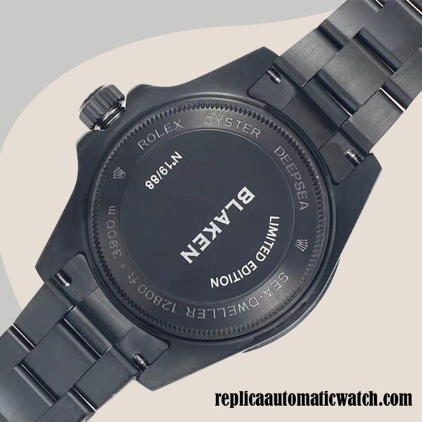 replica automatic Rolex Deepsea Rolex Calibre 2836 Men's 126660 Black Dial Hands and Markers - Image 4