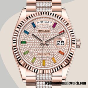 replica automatic Rolex Day-Date Rolex Calibre 2836 Men's m128235-0040 12mm Rose Gold-tone