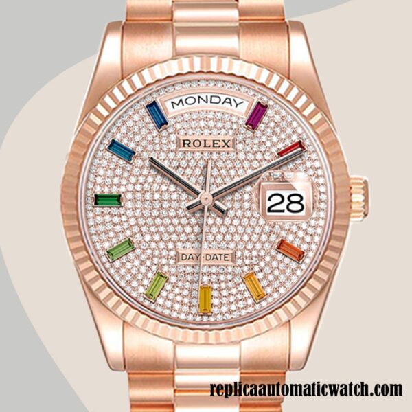 replica automatic Rolex Day-Date Men's m128235-0039 Rolex Calibre 2836/2813 12mm