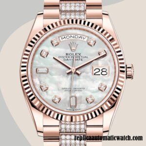 replica automatic Rolex Day-Date Rolex Calibre 2836 m128235-0032 Men's Automatic Mother of Pearl Dial