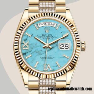 replica automatic Rolex Day-Date Men's Rolex Calibre 2836 m128238-0072 Blue Dial 12mm
