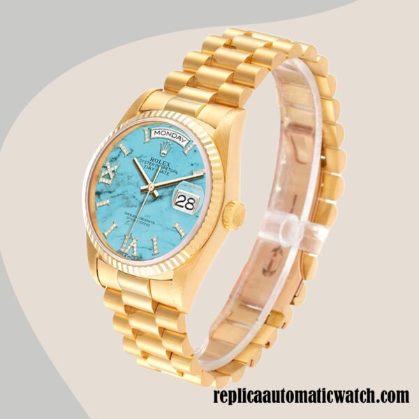 replica automatic Rolex Day-Date Men's m128238-0071 Rolex Calibre 2836/2813 Gold-tone - Image 3