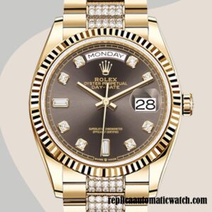 replica automatic Rolex Day-Date m128238-0024 Men's Rolex Calibre 2836 12mm Gold-tone