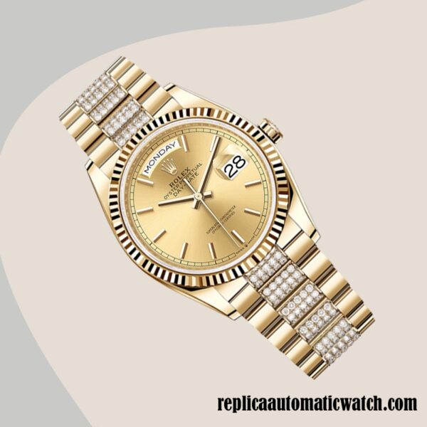 replica automatic Rolex Day-Date Rolex Calibre 2836 Men's m128238-0046 12mm - Image 3