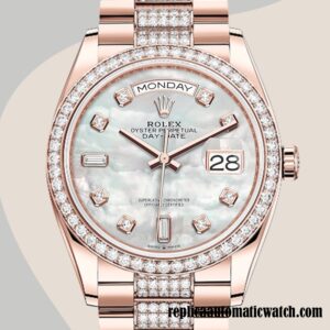 replica automatic Rolex Day-Date Men's m128345rbr-0030 Rolex Calibre 2836 12mm
