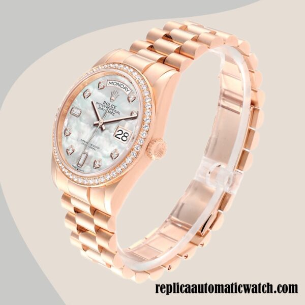 replica automatic Rolex Day-Date Rolex Calibre 2836/2813 Men's m128345rbr-0028 12mm - Image 3