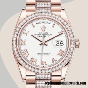 replica automatic Rolex Day-Date m128345rbr-0055 Rolex Calibre 2836 Men's Automatic