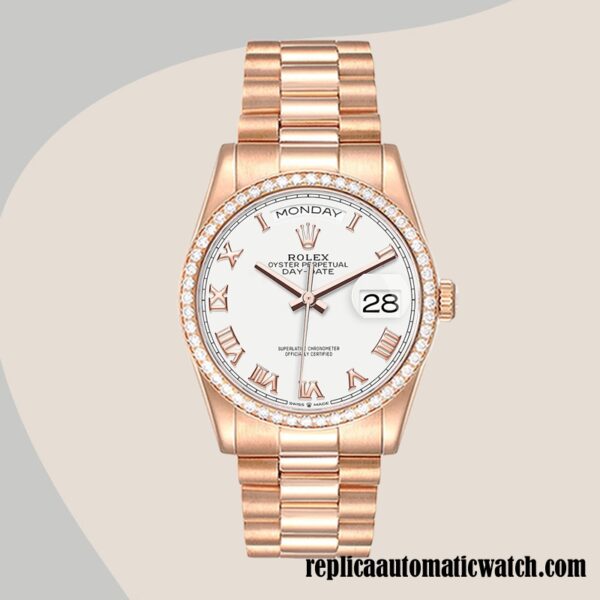 replica automatic Rolex Day-Date Rolex Calibre 2836/2813 m128345rbr-0054 Men's Automatic - Image 2