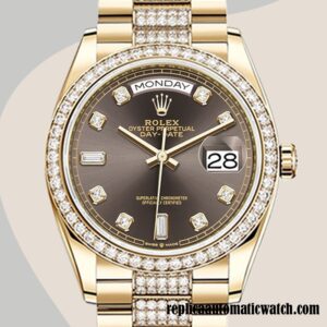 replica automatic Rolex Day-Date Men's Rolex Calibre 2836 m128348rbr-0007 Gold-tone