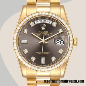 replica automatic Rolex Day-Date Rolex Calibre 2836/2813 Men's m128348rbr-0005 Automatic Brown Dial
