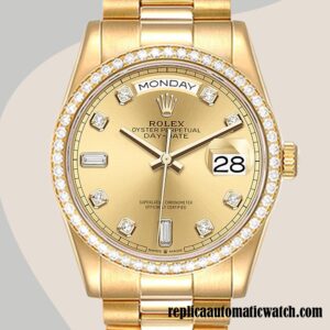 replica automatic Rolex Day-Date m128348rbr-0008 Rolex Calibre 2836/2813 Men's Gold-tone