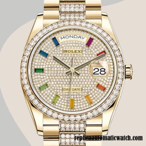 replica automatic Rolex Day-Date Rolex Calibre 2836 Men's m128348rbr-0031  12mm