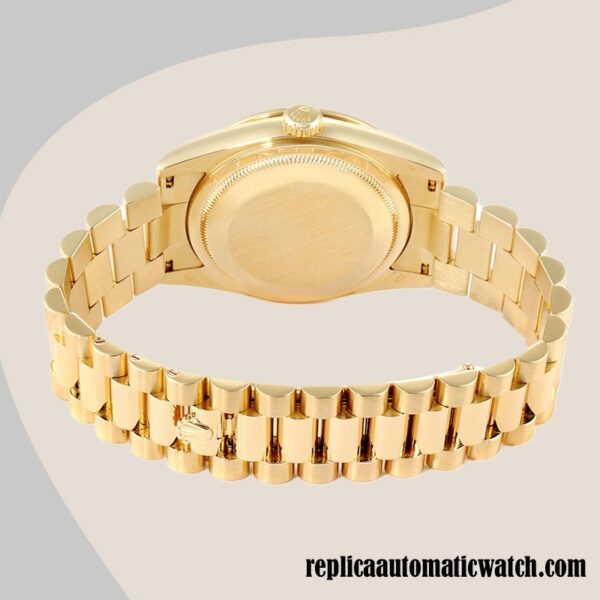 replica automatic Rolex Day-Date m128348rbr-0030 Men's Rolex Calibre 2836/2813 Gold-tone 12mm - Image 4