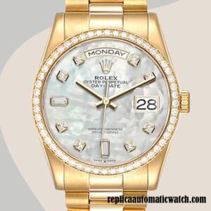 replica automatic Rolex Day-Date Men's m128348rbr-0017 Rolex Calibre 2836/2813 12mm Mother of Pearl Dial