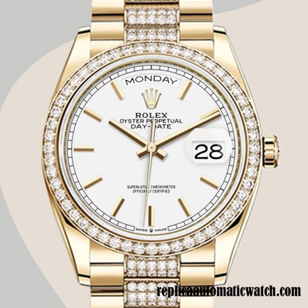 replica automatic Rolex Day-Date m128348rbr-0048 Rolex Calibre 2836 Men's  12mm