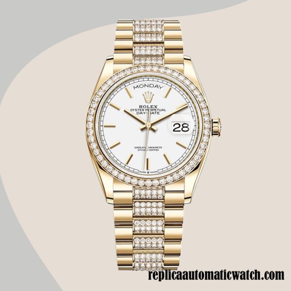 replica automatic Rolex Day-Date m128348rbr-0048 Rolex Calibre 2836 Men's  12mm - Image 2