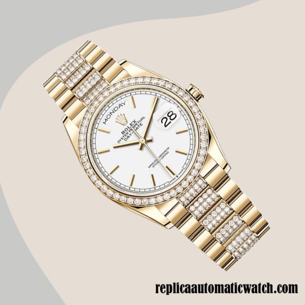 replica automatic Rolex Day-Date m128348rbr-0048 Rolex Calibre 2836 Men's  12mm - Image 3