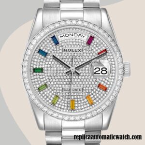 replica automatic Rolex Day-Date Rolex Calibre 2836/2813 Men's m128349rbr-0006  Silver-tone