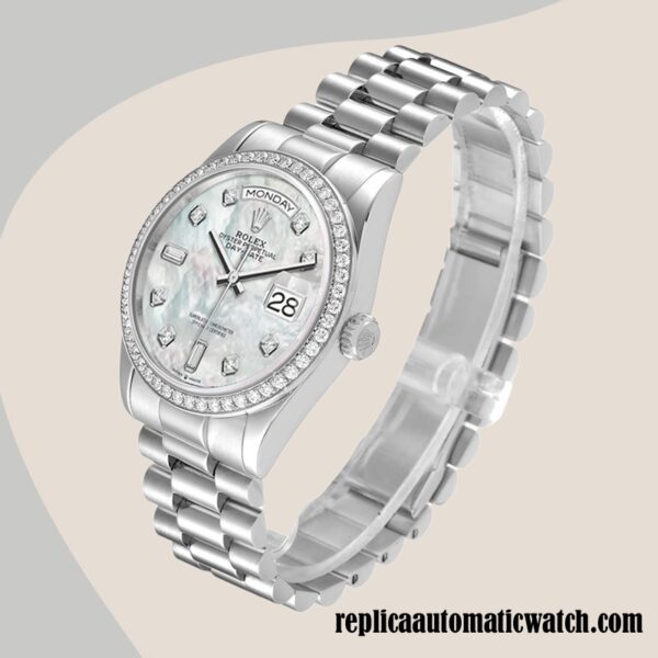 replica automatic Rolex Day-Date m128349rbr-0004 Rolex Calibre 2836/2813 Men's 12mm - Image 3